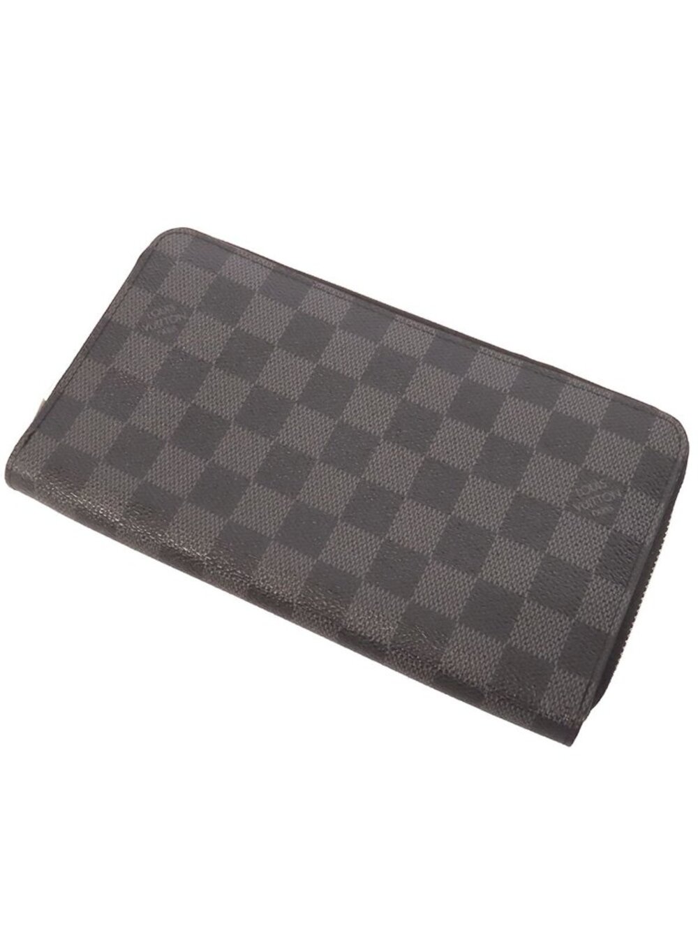 Louis Vuitton Zippy Organizer Black Gray Damier Graphite Zip Around Wallet
